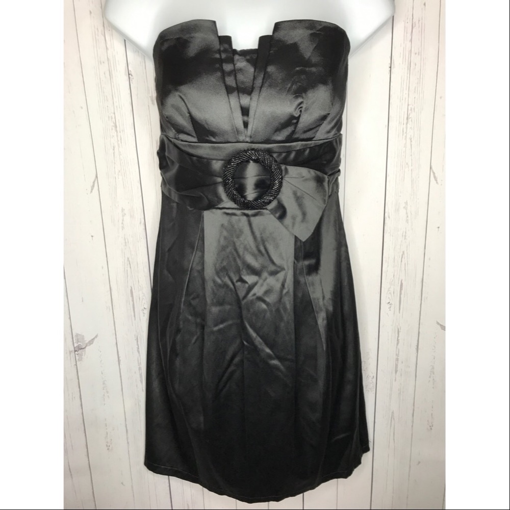 Vintage Y2K Trixxi Black Strapless Dress Juniors Size 7 Party Cocktail